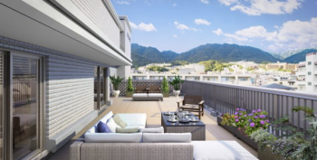 エヌヴィ六甲篠原　ルーフバルコニー完成予想図（一部区画）