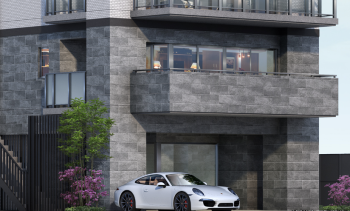 ソルフィエスタ浅草入谷　エントランスアプローチ完成予想CG