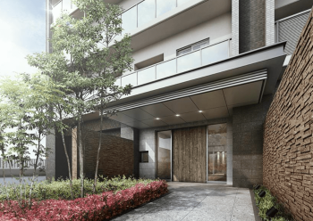 サンズガラリエ可部　エントエランスアプローチ完成予想図