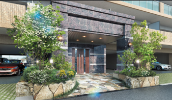 アルバガーデン　セントラルコート伊都の杜II　エントランスアプローチ完成予想CG