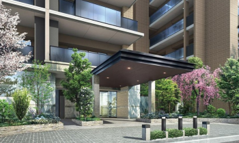 サンリヤン別府四丁目　エントランスアプローチ完成予想図