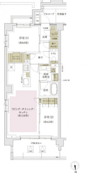 ファイル:プラウド新宿牛込柳町Nタイプ 62.67㎡.jpg