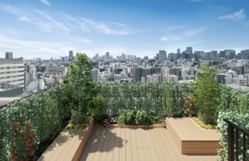 パークホームズ浅草橋　ルーフトップテラス完成予想CG