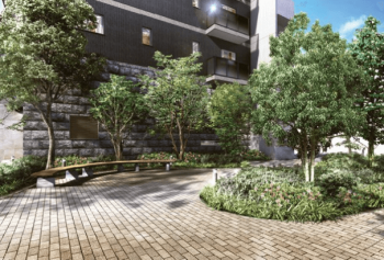 プレサンス ロジェ 大濠公園　公開空地完成予想図