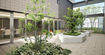 シエリア西宮武庫川　中庭完成予想図