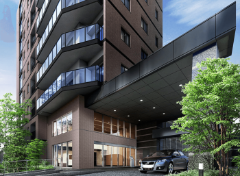 シティハウス鳥飼　エントランスアプローチ完成予想図