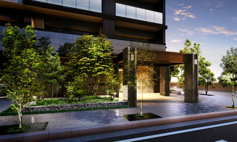 ファイル:プレサンス ロジェ 高津公園エントランスアプローチ.jpg