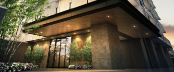 グランドパレス城野タワー　エントエランスアプローチ完成予想図1