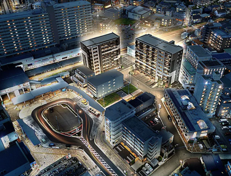 ファイル:（仮称）レーベン鶴瀬駅前A棟／B棟 外観完成予想図2.png