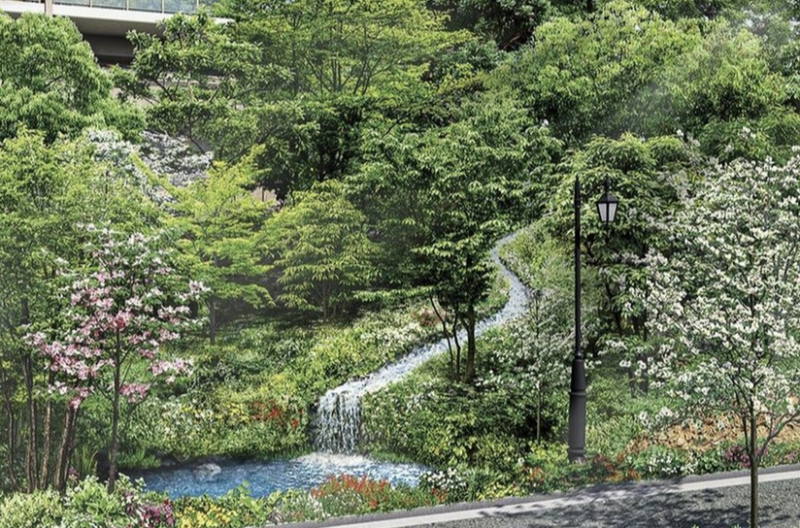 ファイル:（仮称）西宮郷 酒蔵通りマンションプロジェクト せせらぎ完成予想CG.png