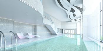 THE COURT 神宮外苑　プライベートプール完成予想CG1