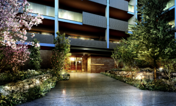 ジオ調布　エントランスアプローチ完成予想CG