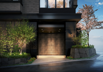 グランドメゾンThe覚王山向陽町　エントエランスアプローチ完成予想図