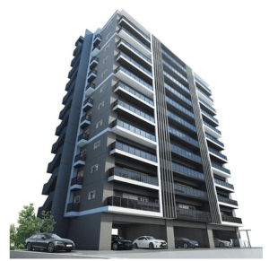 サンパーク中津駅南レジデンス　外観完成予想図