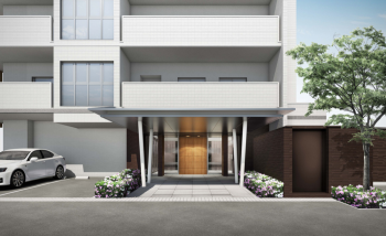 ヴェルディ古市駅前 エントランスアプローチ完成予想CG