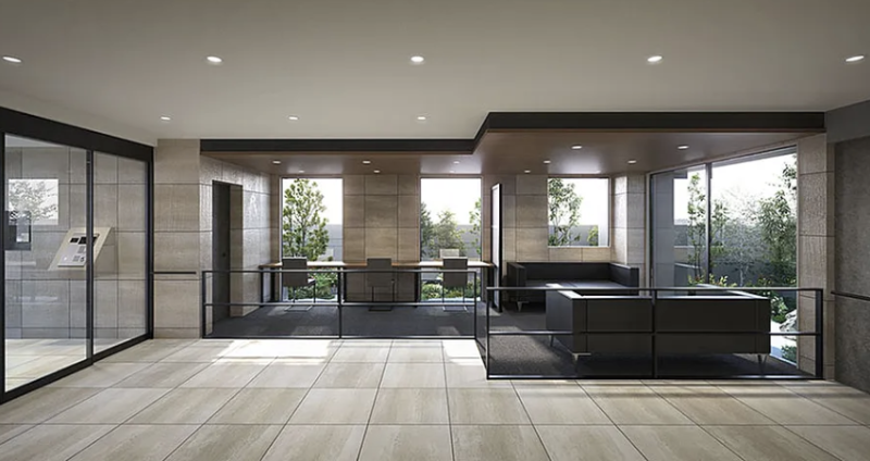 ファイル:アメイズ人吉ビューテラス エントランスホール／ラウンジスペース／ワークスペース 完成予想図.png