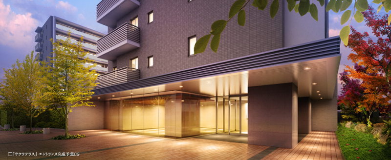 ファイル:パークプレミアム メイツ西新井（TOKYO HANA CITY プロジェクト）サクラテラスエントランス.jpg