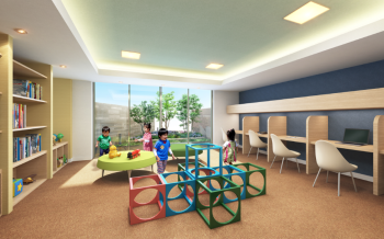 オーヴィジョン二日市　キッズスペース コミュニティスペース完成予想CG