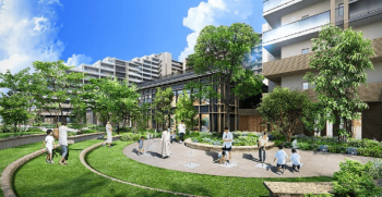 パークホームズ伊丹稲野ガーデンスクエア　パークフロント　みんなの広場完成予想図