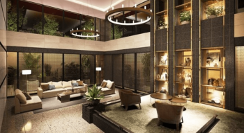 パークホームズ六本松フォレストクロス　ラウンジ完成予想CG