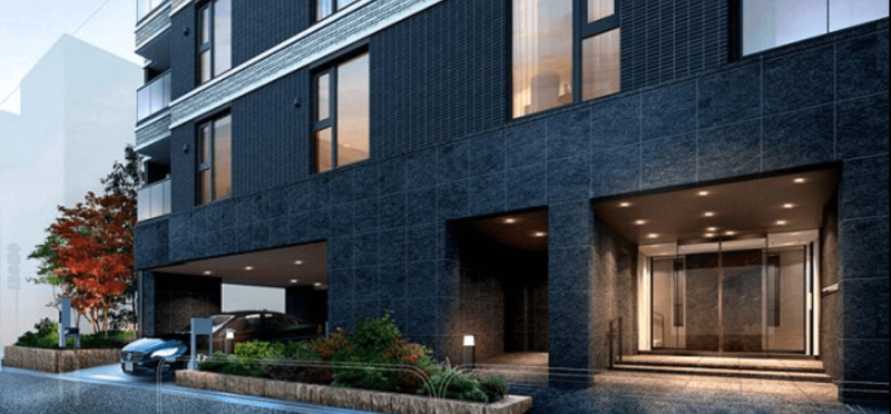 ファイル:ブランズ神楽坂 エントエランスアプローチ完成予想図.png