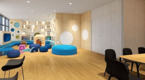 プラウドタワー小岩ファースト　コミュニティラウンジ・キッズスペース完成予想図