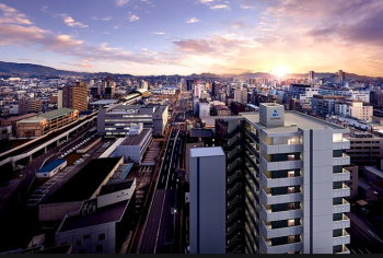 アルファステイツ高知駅前II　CG合成