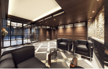 クレアホームズ道後南ザ・レジデンス　エントエランスホール完成予想図