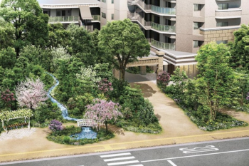 リバーガーデン我孫子前　ガーデン完成予想図