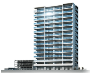 ル・サンク浜大津AQUA　外観完成予想図