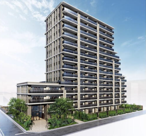 ローレルコート本厚木リーフィアレジデンス　外観完成予想図