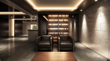 オープンレジデンシア金山熱田Live　エントエランスホール完成予想図