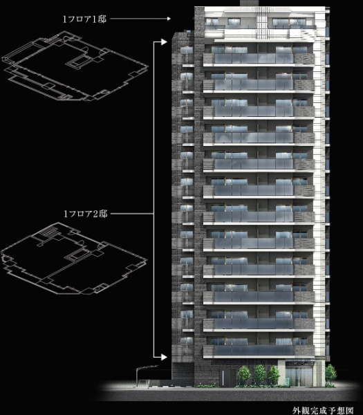 ファイル:クレアホームズ新町一丁目 外観完成予想図 新町161029.jpg