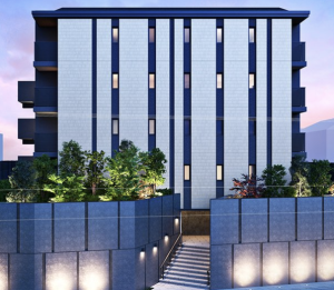 ジオ馬込　外観北西側（エントランス）完成予想CG