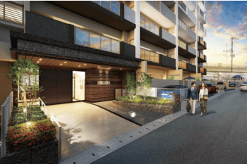 レーヴグランディ銘苅新都心III　エントエランスアプローチ完成予想図