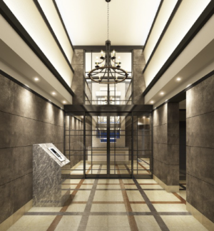 サンメゾン松山雄郡　風除室完成予想図