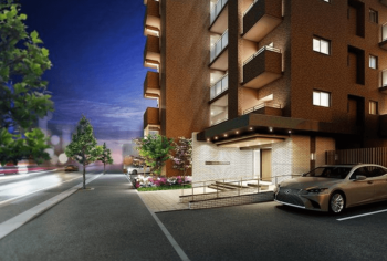 ロイヤルガーデン中常三島弐番館　エントエランスアプローチ完成予想図