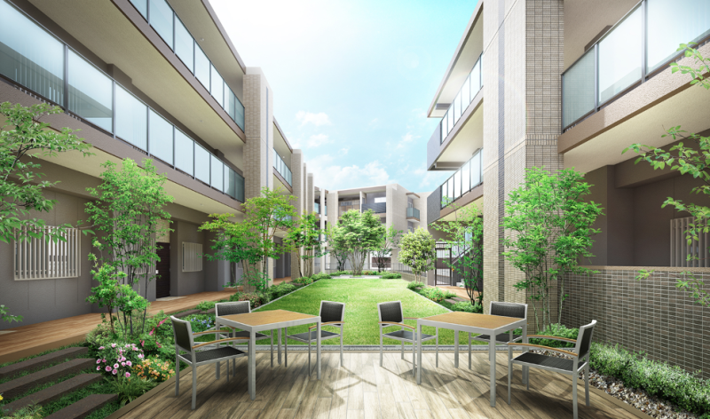 ファイル:オーヴィジョン野間グランヒルズ コミュニティ広場完成予想CG.png