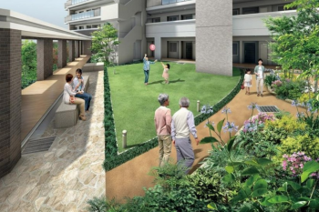 ワコーレシティ兵庫駅前通　パティオ・ガーデンコリドー完成予想図