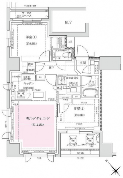 ファイル:ジオ文京千石Fタイプ 59.27㎡.jpg