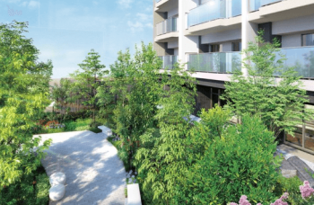 ブランズ住吉長居公園通　エントランスガーデン完成予想図