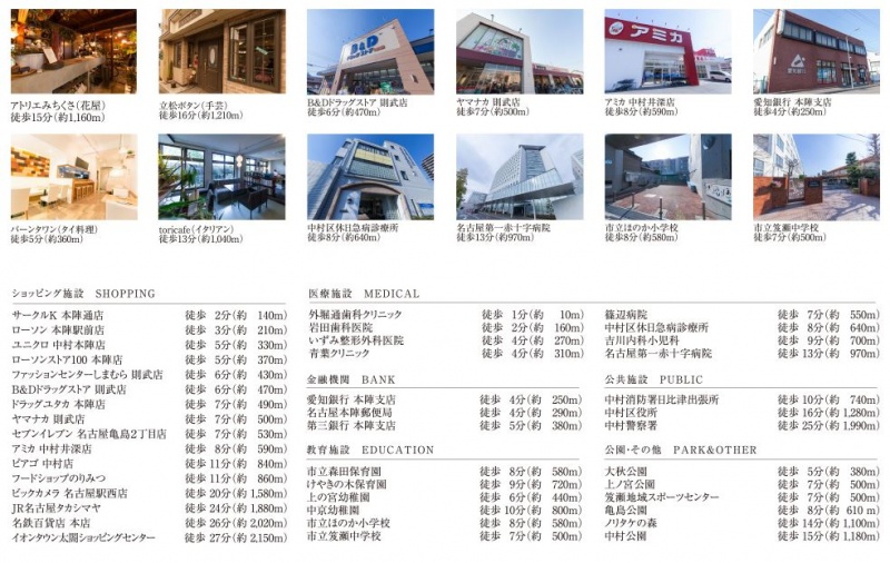 ファイル:プレサンス ロジェ 本陣駅前周辺施設2.jpg