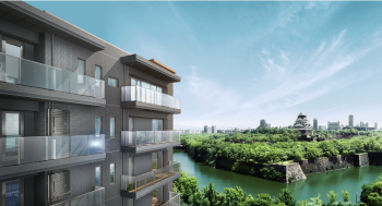 プラウド大阪城　外観完成予想図