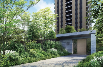 グランドメゾン浄水ガーデンシティ　セントラルフォレストI　メインエントランスアプローチ完成予想CG