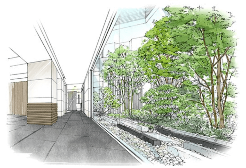 ファイル:イニシア練馬北町アベニュー エントランスホール、中庭イメージイラスト.png