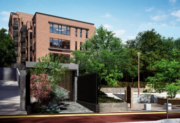 パークホームズ福岡浄水通　エントエランスアプローチ完成予想CG