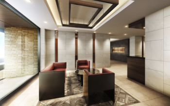 オープンレジデンシア名古屋菊井通　エントランスホール・ラウンジ完成予想CG