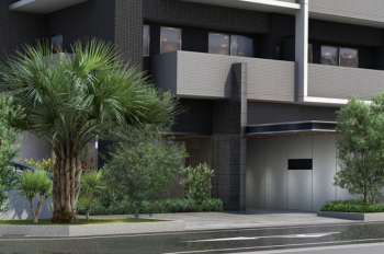 シエリア松山市駅　エントランスアプローチ完成予想CG