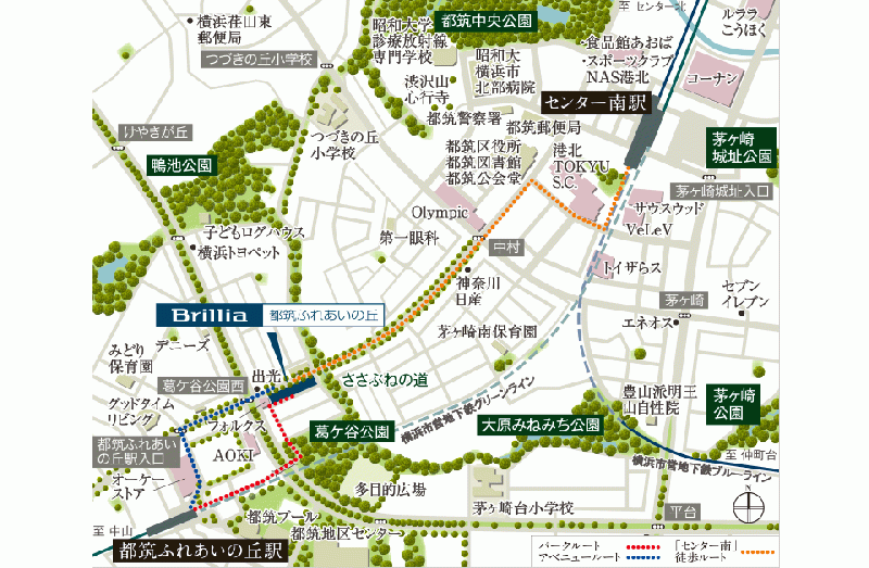 ファイル:Brillia（ブリリア）都筑ふれあいの丘周辺施設.gif