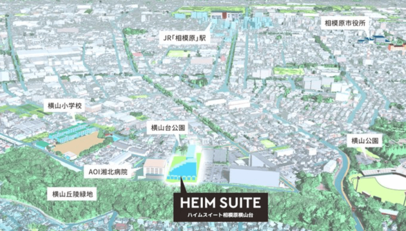 ファイル:ハイムスイート相模原横山台 周辺地図合成.png